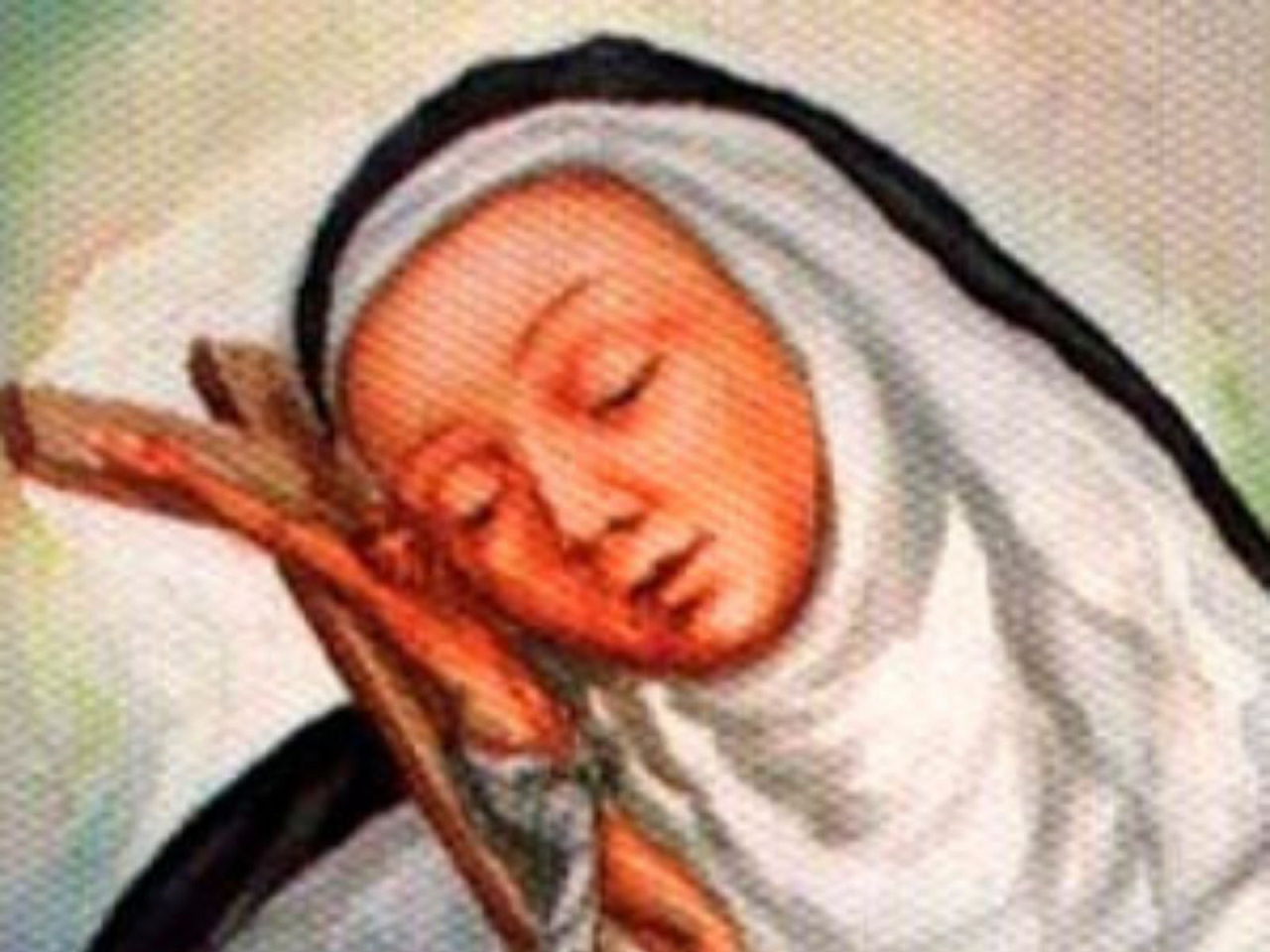 imagem da abraçada a cruz de Jesus