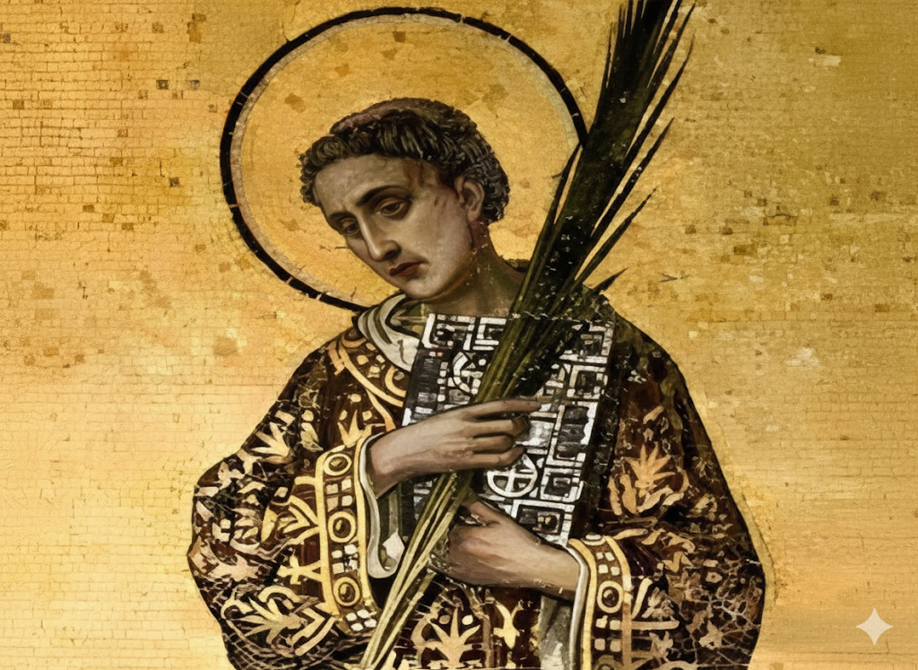 imagem do Beato Estêvão Grelewski segurando a palma do martírio