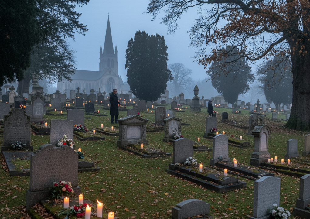 imagem de um cemitério