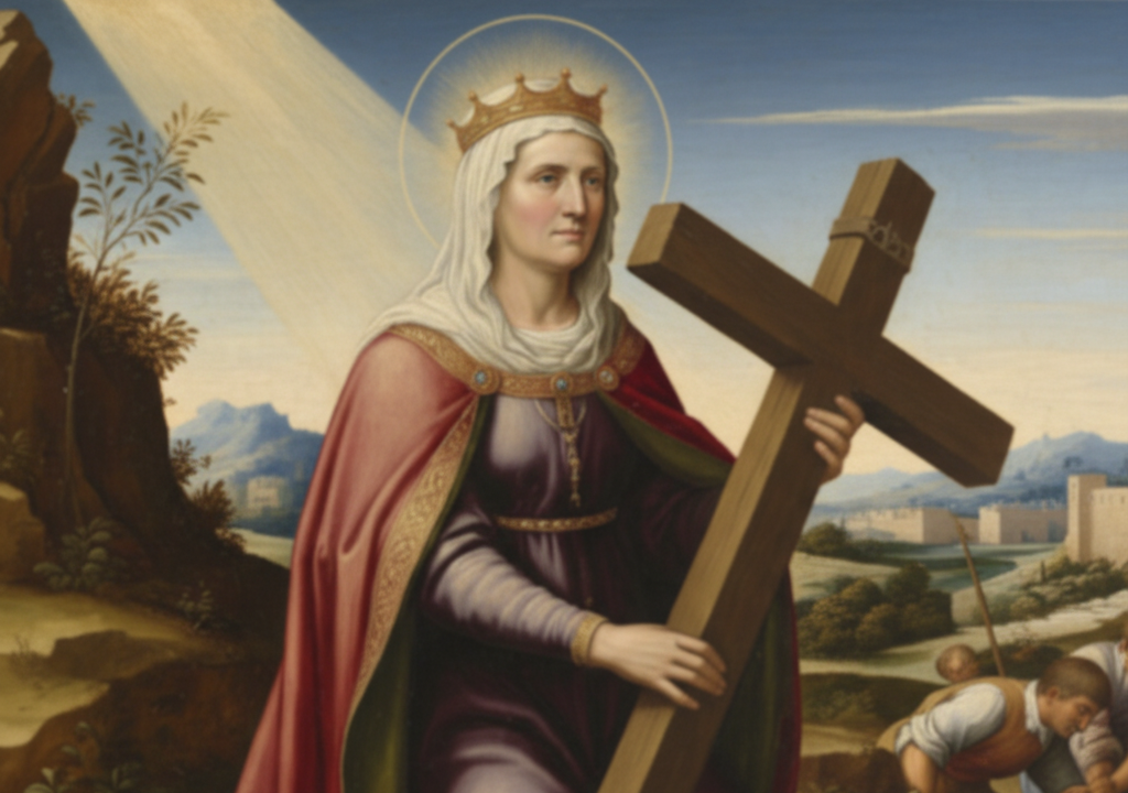 imagem de Santa Helena segurando a Cruz