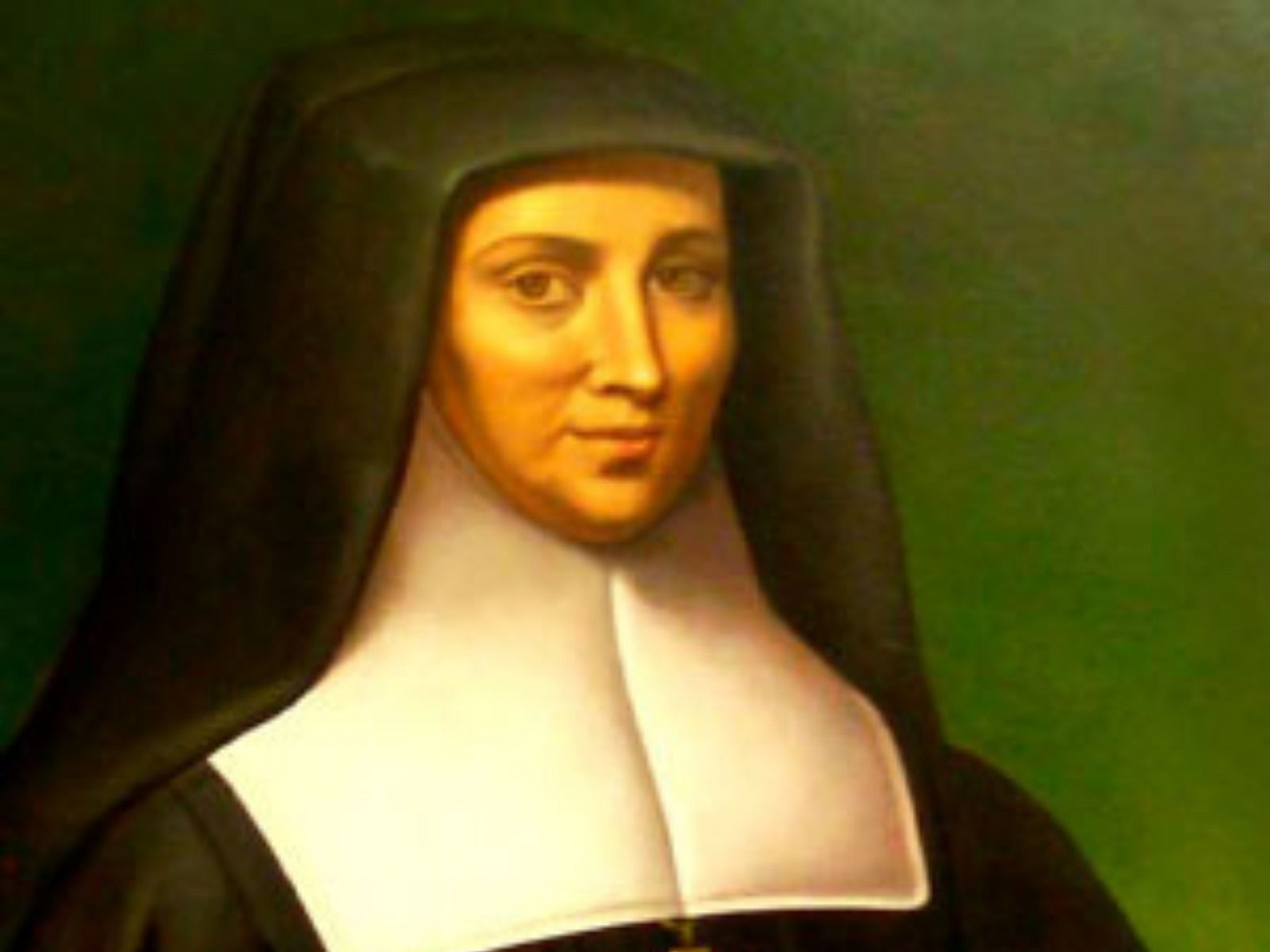 imagem de Santa Joana Francisca de Chantal vestida com hábito