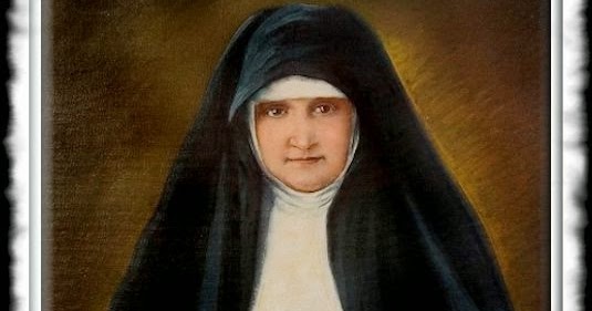 imagem da Santa Maria Bernarda usando hábito