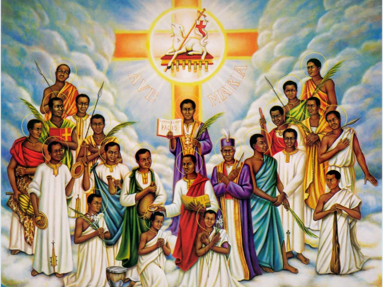 imagem de São Carlos Lwanga e companheiros mártires.