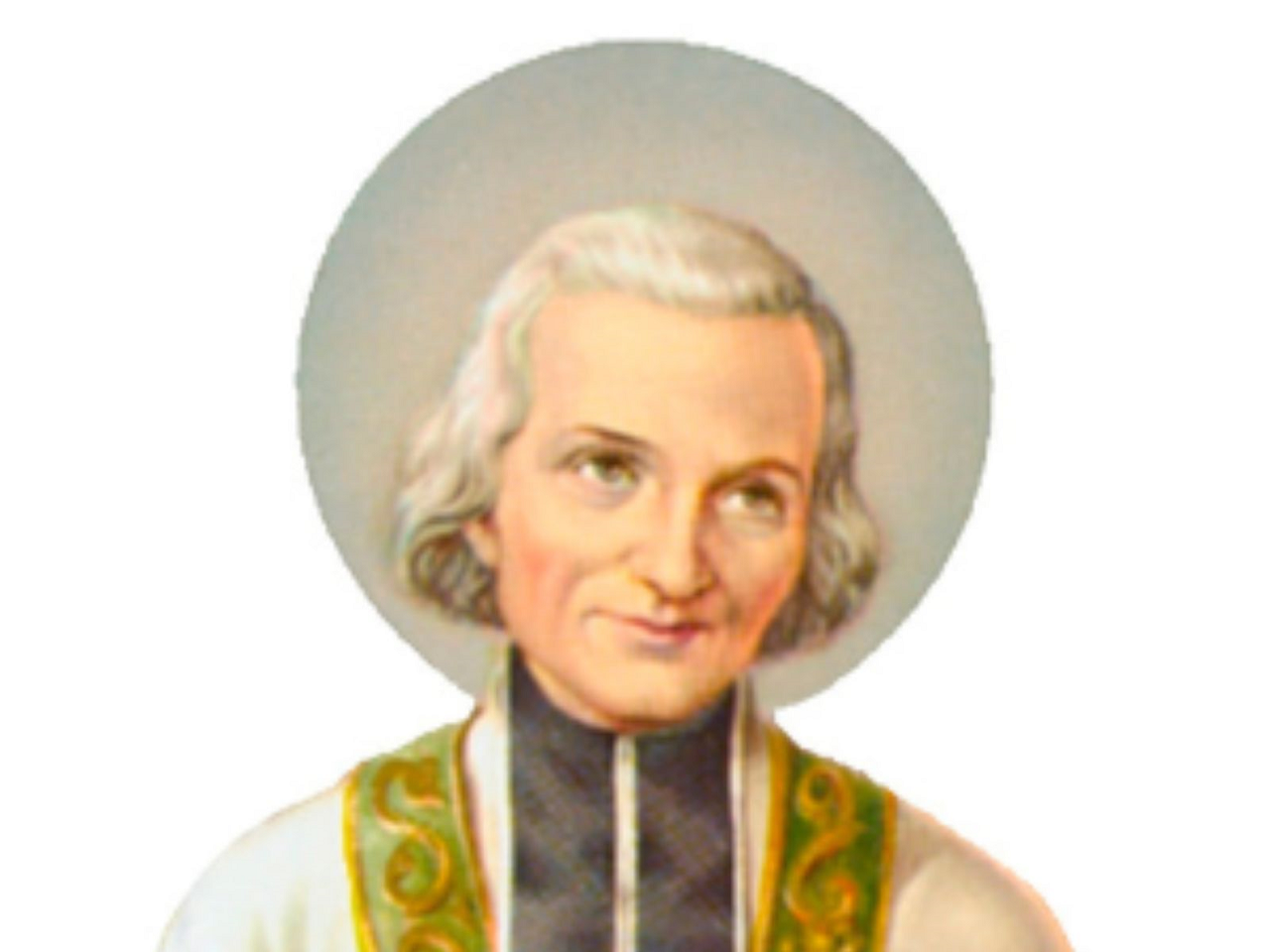 imagem de São João Maria Vianney com vestes de padre